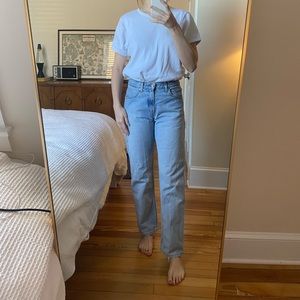 VINTAGE Levi Silvertab Jeans Women 7 Short Relaxed Guys Fit Y2K Ladies Pants